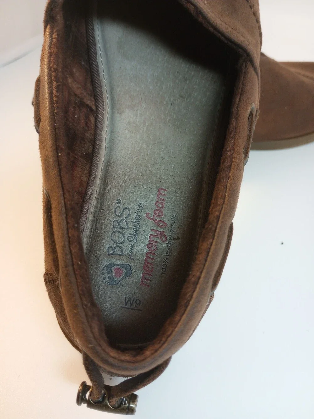 Bobs Skechers 33731 Chill Luxe Brown Slip-On Shoes Memory Foam Women Sz 9M